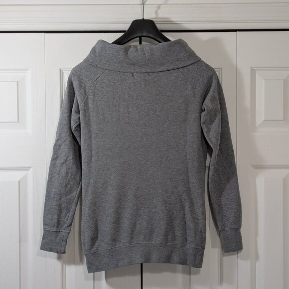 Vans of the Wall Women's High Cowl Neck Grey Sweater - 1/4 zip - Size XS - Picture 3 of 12